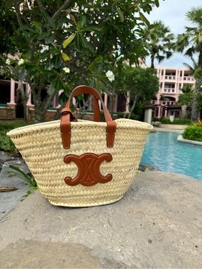 handcrafted woven basket tote